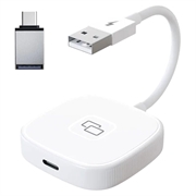 Wired CarPlay Mirror Adapter THT-020-7 for iPhone - USB-A, USB-C (Open Box - Bulk) - White