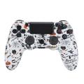Draadloze gamecontroller gamepad voor PS4 game joystick met luidspreker en stereo hoofdtelefoonaansluiting - Witte Halloween