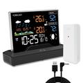 Draadloos weerstation met LCD-scherm - voor binnen en buiten - zwart