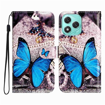 Honor 400 Lite Wonder Series Portemonnee Hoesje - Blauw Vlinder