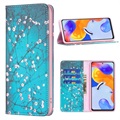 Wonder Series Xiaomi Redmi 10C Wallet Hoesje - Wit Bloemen