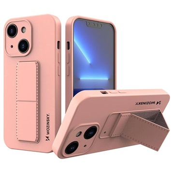 Wozinsky Kickstand iPhone 13 Siliconen Hoesje - Roze