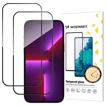 iPhone Air Wozinsky Super Tough Glazen Screenprotector - 9H - Zwarte Rand