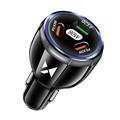 Wozinsky WCCCA Autolader met 2x USB-C en 1x USB-A - 90W PD/QC - Zwart