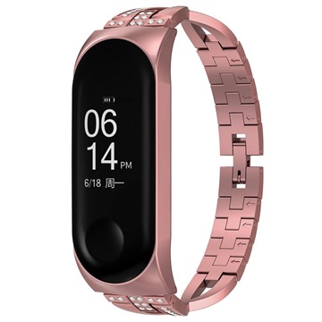 X-Shaped Xiaomi Mi Band 5/6 Band - 37mm - Rose Gold