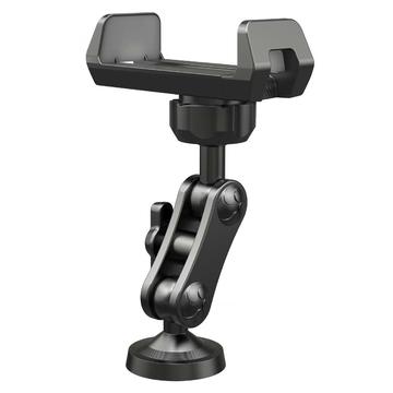 X037 360° Telefoonhouder met Magnetische Basis - Sportschool & Werkplaatsbeugel - Zwart