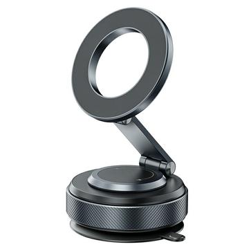 X69 Roterende Magnetische Autotelefoonhouder met Zuignap - Zwart