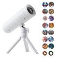 XO-737 Kerstprojectielamp - 16 patronen, 360° draaibaar, afneembaar statief - wit