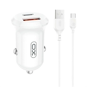 XO CC69 30W Dual-Port Autolader met USB-C Kabel