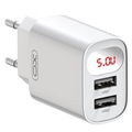 XO L95 Dubbele USB Snelle Stopcontact Lader - 2.4A - Wit