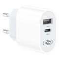 XO L97 Dual Port Snellader - USB-A, USB-C - Wit