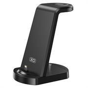 XO WX035 3-In-1 Oplaadstandaard met Lightning-connector 15W - Zwart