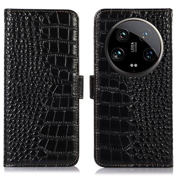 Xiaomi 14 Ultra Crocodile Series Wallet Leren Hoesje met RFID