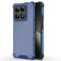Xiaomi 14T Honeycomb Armored Hybride Hoesje - Blauw