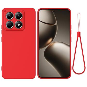Xiaomi 14T Pro Liquid Siliconen Hoesje - Rood