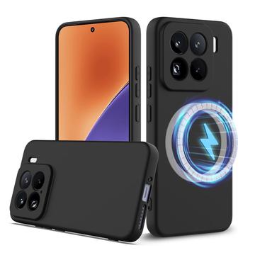 Xiaomi 15 Pro Liquid Siliconen Hoesje - MagSafe Compatibel - Zwart