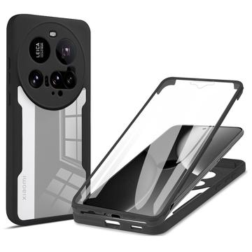 Xiaomi 15 Ultra 360 Bescherming Hoesje - Zwart / Doorzichtig