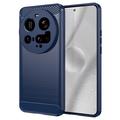 Xiaomi 15 Ultra Geborsteld TPU Hoesje - Koolstofvezel