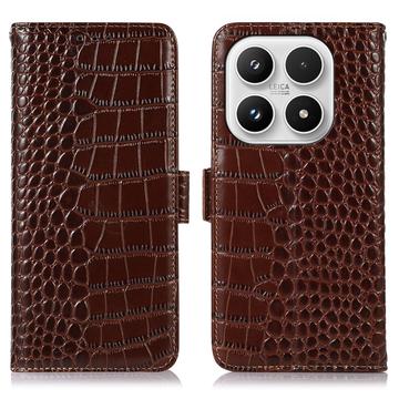 Xiaomi 17 Crocodile Series Wallet Leren Hoesje met RFID - Bruin