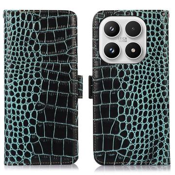 Xiaomi 17 Crocodile Series Wallet Leren Hoesje met RFID - Groen