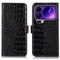 Xiaomi 17 Pro Max Crocodile Series Wallet Leren Hoesje met RFID - Zwart