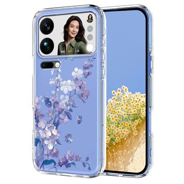Xiaomi 17 Pro Max TPU-hoesje met bloemenpatroon - Paars
