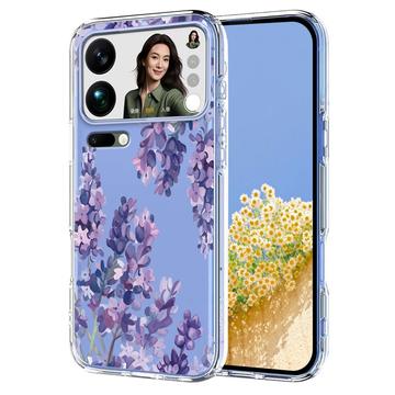 Xiaomi 17 Pro Max TPU-hoesje met bloemenpatroon - Blauweregen
