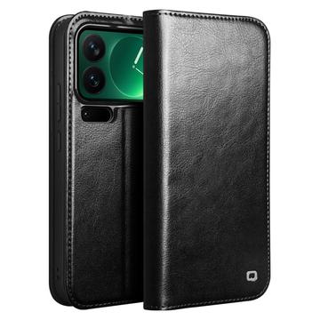 Xiaomi 17 Pro Max Qialino Classic Wallet Leren Hoesje - Zwart
