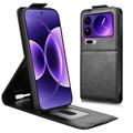 Xiaomi 17 Pro Max Verticale Flip Hoesje met standaard - Zwart