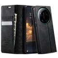 Xiaomi 17 Ultra Caseme 033 Kalf textuur portemonnee hoesje met RFID-blokkering - Zwart