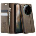 Xiaomi 17 Ultra Caseme 033 Kalf textuur portemonnee hoesje met RFID-blokkering - Koffie