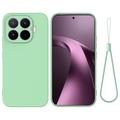 Xiaomi 17T Vloeibare siliconen hoesje met polsbandje - Groen
