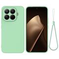 Xiaomi 17T Pro Vloeibare siliconen hoesje met polsbandje - Groen