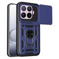 Xiaomi 17T Pro Roterende ring hybride hoesje met camera schild - Blauw