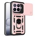 Xiaomi 17T Pro Roterende ring hybride hoesje met camera schild - Rose Gold