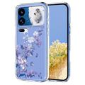 Xiaomi 18 Pro TPU-hoesje met bloemenpatroon - Paars