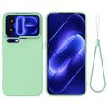 Xiaomi 18 Pro Max Vloeibare siliconen hoesje met polsbandje - Groen