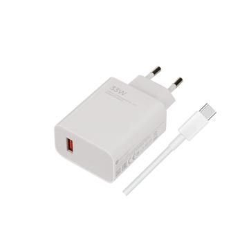 Xiaomi 33W Reisoplader met USB-C kabel MDY-11-EZ - Bulk - Wit