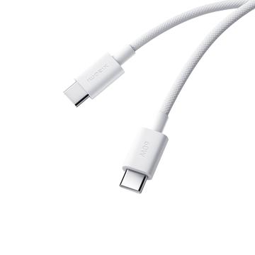 Xiaomi 3A Gevlochten USB-C / USB-C Kabel - 1m, 60W - Wit