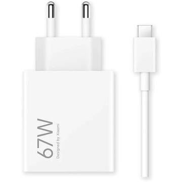 Xiaomi HyperCharge Combo 67W Oplader met USB-C Kabel - Wit
