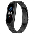 Xiaomi Mi Band 5/6 Roestvrij Stalen Riem - Zwart