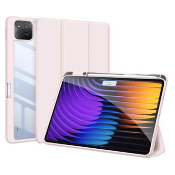 Xiaomi Pad 7/7 Pro Dux Ducis Toby Tri-Fold Smart Folio Hoesje - Lichtroze