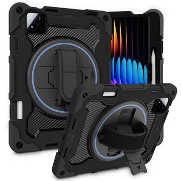 Xiaomi Pad 7/7 Pro Tech-Protect Solid360 Hybride Hoesje met riem - Zwart