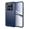 Xiaomi Poco M8/Redmi Note 15 5G Geborsteld TPU Hoesje - Koolstofvezel - Blauw