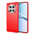 Xiaomi Poco M8/Redmi Note 15 5G Geborsteld TPU Hoesje - Koolstofvezel - Rood