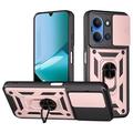 Xiaomi Redmi 15 4G/5G Roterende ring hybride hoesje met camera schild