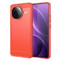 Xiaomi Redmi K80/Poco F7 Pro Geborsteld TPU Hoesje - Koolstofvezel