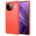 Xiaomi Redmi K80 Pro/Poco F7 Ultra Geborsteld TPU Hoesje - Koolstofvezel