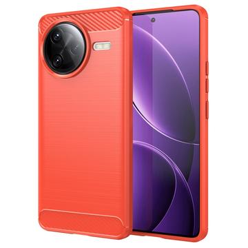 Xiaomi Redmi K80 Pro/Poco F7 Ultra Geborsteld TPU Hoesje - Koolstofvezel