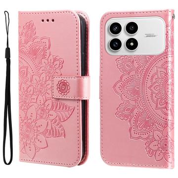 Xiaomi Redmi K90/Poco F8 Pro Mandala Series Portemonnee-hoesje - Roze